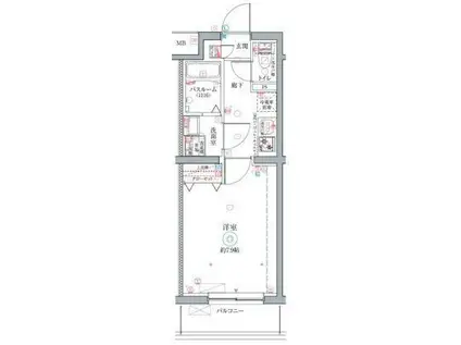 クレヴィスタ立石II(1K/2階)の間取り写真