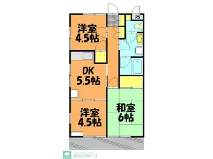 サニーエクセル成瀬(3DK/1階)の間取り写真