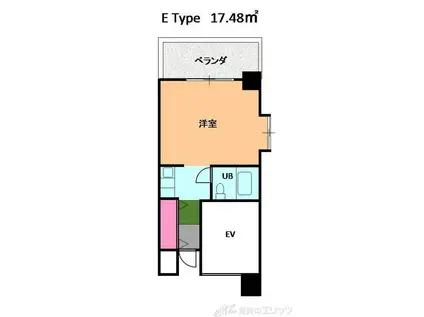 メゾンサクラ9期(1K/10階)の間取り写真