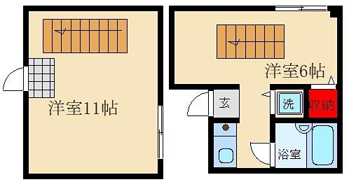 NEWSTORKAPARTMENT禁野本町(2K/2階)の間取り写真