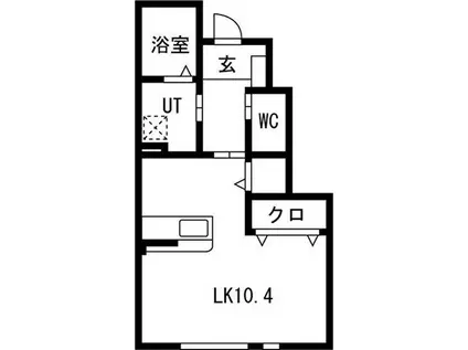 エスティーハウス鍛冶町(1K/1階)の間取り写真