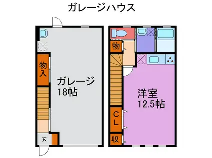 GARAXIA福崎(ワンルーム/1階)の間取り写真