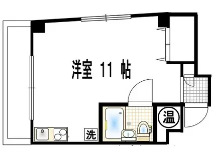 第2エントピアコート麻布ふるりのべ(ワンルーム/2階)の間取り写真