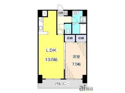 ラフィネ所沢(1LDK/10階)の間取り写真