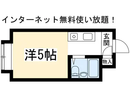 嘉門ハイツ(1K/3階)の間取り写真