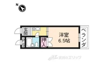 ハイツ池本1(1K/2階)の間取り写真