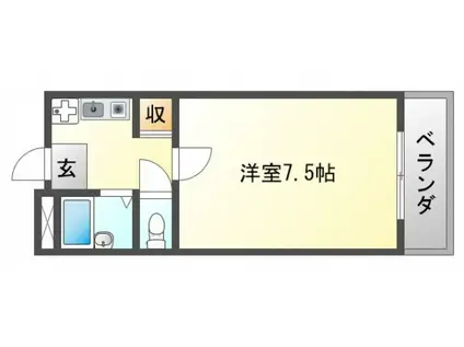 メゾンイズミ(1K/1階)の間取り写真