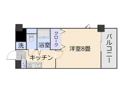 スカイパーク5(1K/7階)の間取り写真
