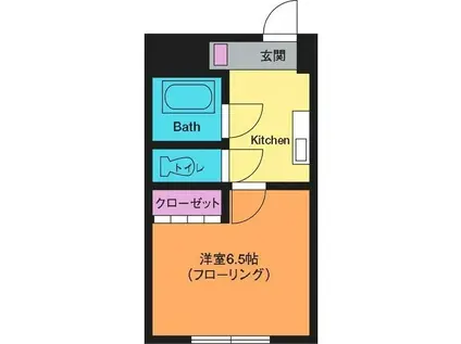 ボンメゾン本厚木(1K/4階)の間取り写真