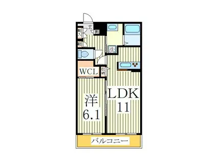 オアゾ桜台II(1LDK/2階)の間取り写真