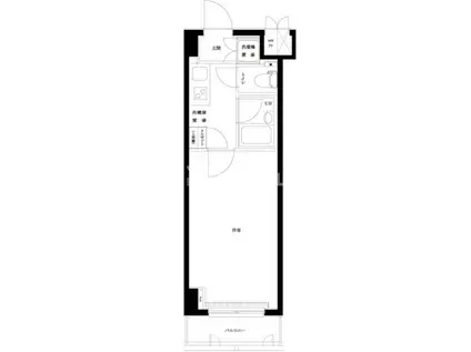 ルーブル学芸大学六番館(1K/2階)の間取り写真