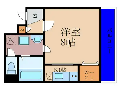 エナブル福島(1K/2階)の間取り写真