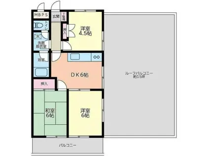 ロビーシティコーワ(3DK/4階)の間取り写真
