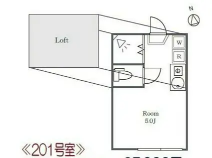 ベルビー池袋(ワンルーム/2階)の間取り写真