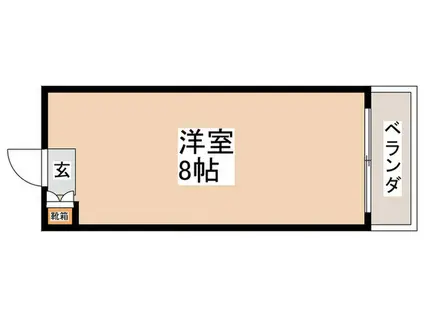 フェリースカベ(ワンルーム/1階)の間取り写真