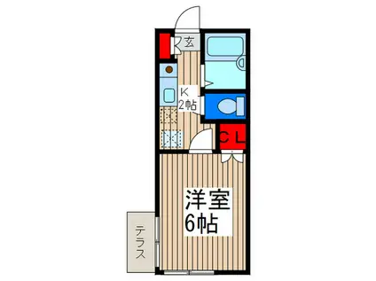 ウェルフェア(1K/1階)の間取り写真