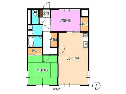 メゾンルセーヌ(2LDK/2階)の間取り写真
