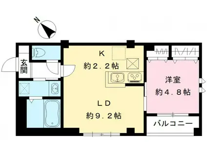 SOLANA DEUX ソラーナデュオ(1LDK/1階)の間取り写真