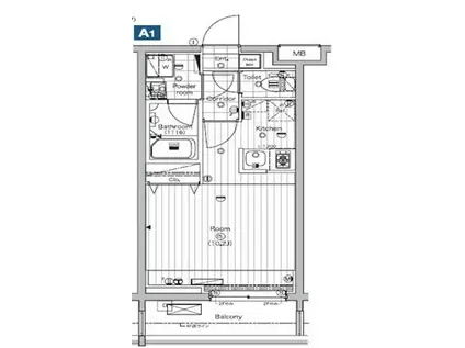 シーフォルム東新宿(ワンルーム/1階)の間取り写真