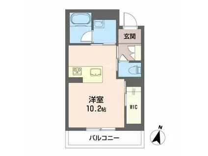 リベラピエナ(ワンルーム/2階)の間取り写真