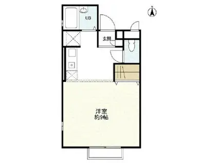 サニーヒル桜(ワンルーム/2階)の間取り写真