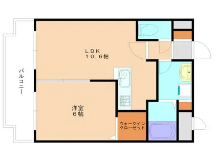 スーベニール美幸(1LDK/2階)の間取り写真