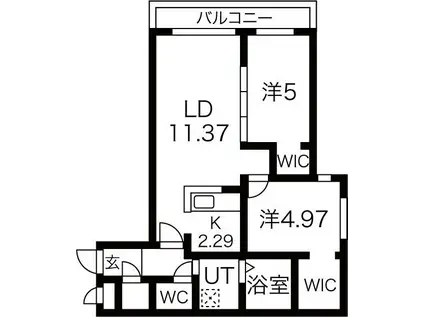 FLYING HORSE MARUYAMAフライングホースマルヤマ(2LDK/4階)の間取り写真