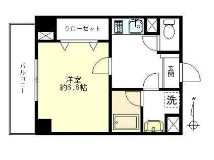 クラウンズコート成和(1K/1階)の間取り写真