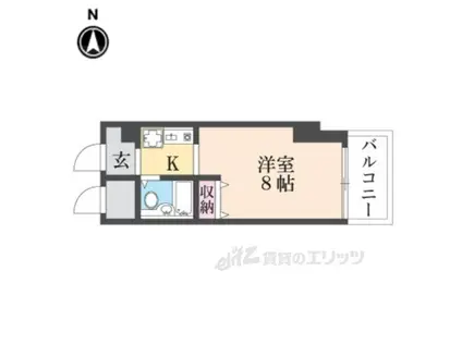 GLOIRE烏丸五条(1K/11階)の間取り写真