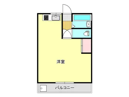 宏栄マンション(ワンルーム/2階)の間取り写真