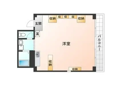 ノイエ・シュトラッセ山木田ビル(ワンルーム/7階)の間取り写真