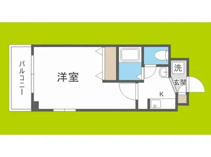 Mプラザ長堀(1K/3階)の間取り写真