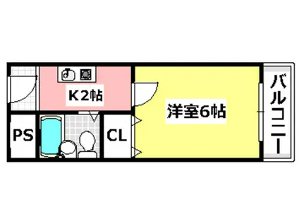 清水M1(1K/1階)の間取り写真