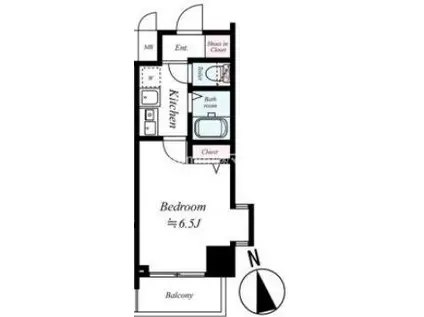 エスリード福島駅前(1K/3階)の間取り写真