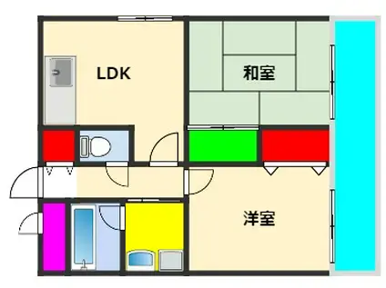 イルプリモ桜川(2LDK/3階)の間取り写真