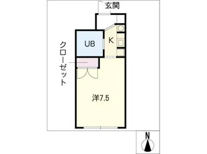 クレオ本郷(1K/4階)の間取り写真