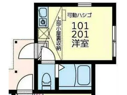 コート・ライズ神大寺(ワンルーム/2階)の間取り写真