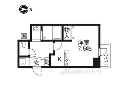 CASA FLUENTE(1K/1階)の間取り写真