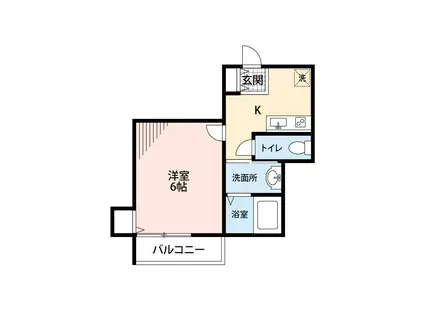 MARK DUO 狭山(1K/3階)の間取り写真