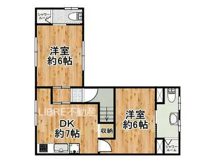 梅香コーポ(2DK/3階)の間取り写真