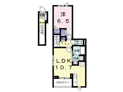 アグリヒルズ T(1LDK/2階)の間取り写真