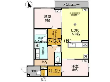 ファブール東羽衣(2LDK/3階)の間取り写真