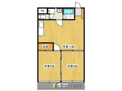 シーザーズパレス不知火(2LDK/3階)の間取り写真