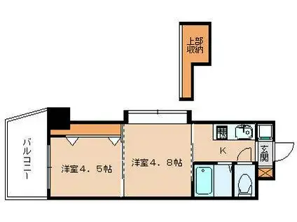 NO46 Vプロジェクト2100天神(2K/4階)の間取り写真