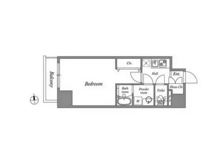 QUALITAS秋葉原(1K/4階)の間取り写真