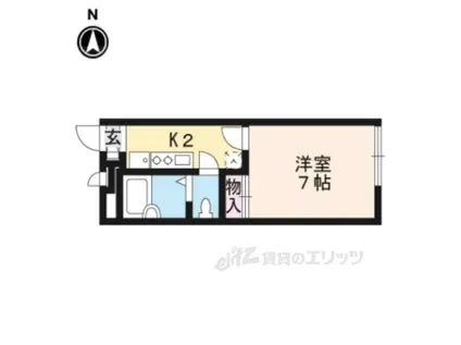 レオパレスフォート 向山(1K/1階)の間取り写真