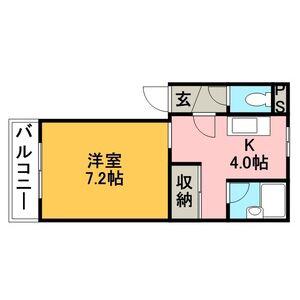 アンビシャス手稲(1K/4階)の間取り写真