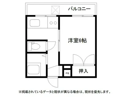 ビレッジドリーマー(1K/3階)の間取り写真