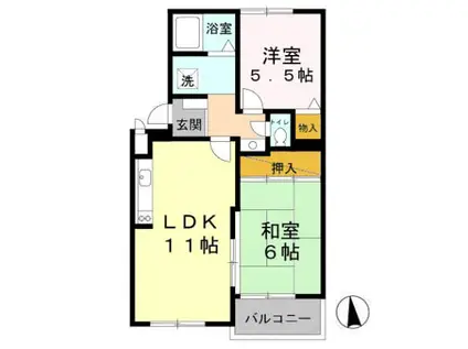 アネシス(2LDK/3階)の間取り写真