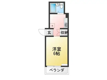 ストークあいかわ(1K/1階)の間取り写真